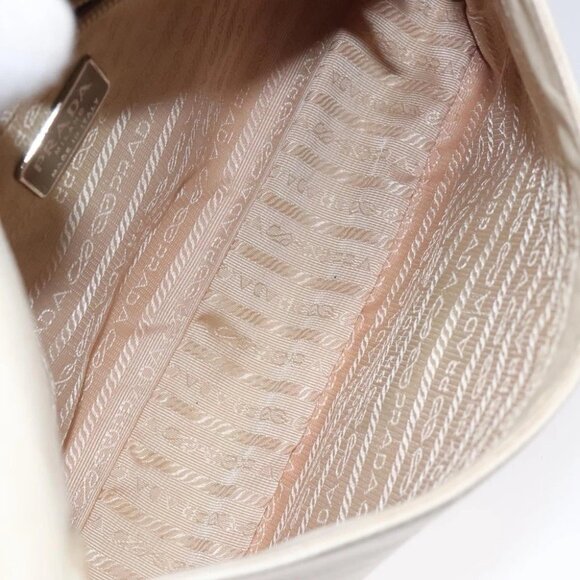 PRADA Shoulder Bag Leather Beige Auth - Picture 2 of 15